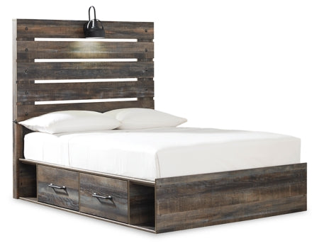 Drystan Queen Panel Bed with 2 Storage Drawers