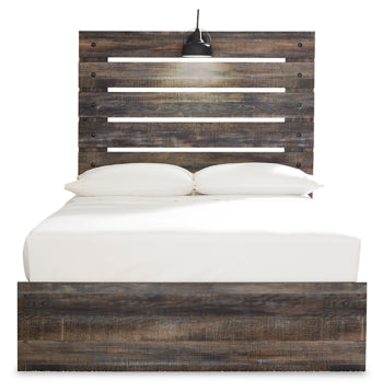 Drystan Queen Panel Bed with 2 Storage Drawers