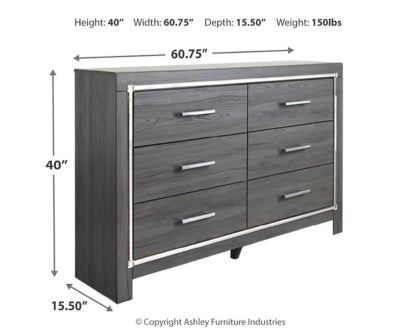 Lodanna Full Upholstered Panel Headboard Bed with Mirrored Dresser and Chest