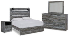 Baystorm Queen Panel Bed with Mirrored Dresser and Nightstand - PKG014091