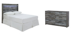 Baystorm Full Panel Headboard Bed with Dresser