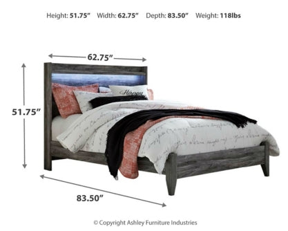 Baystorm Queen Panel Bed with Mirrored Dresser and Nightstand - PKG014143