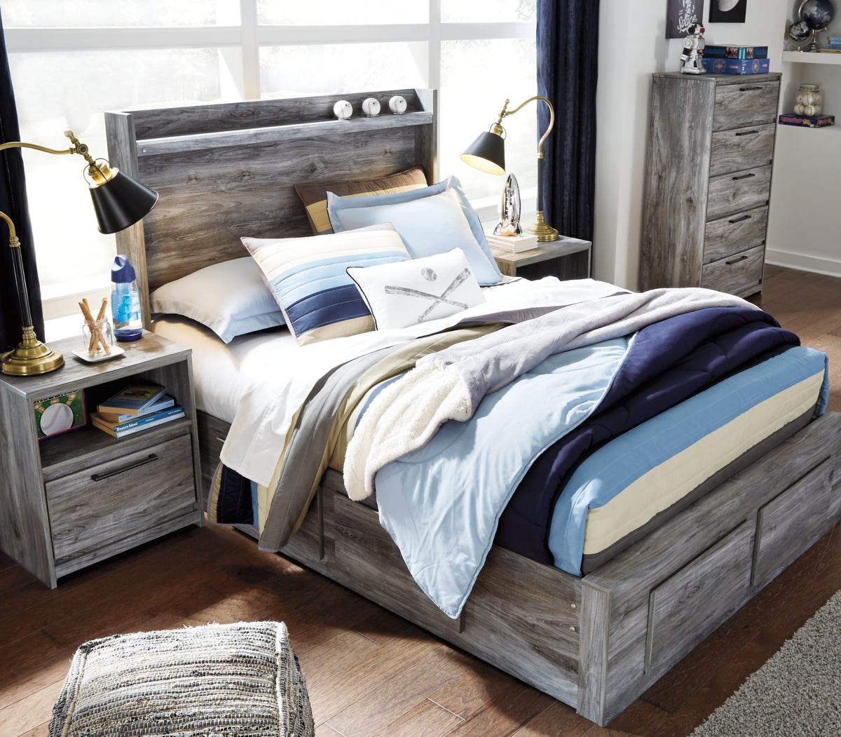 Baystorm Queen Panel Bed with 2 Storage Drawers