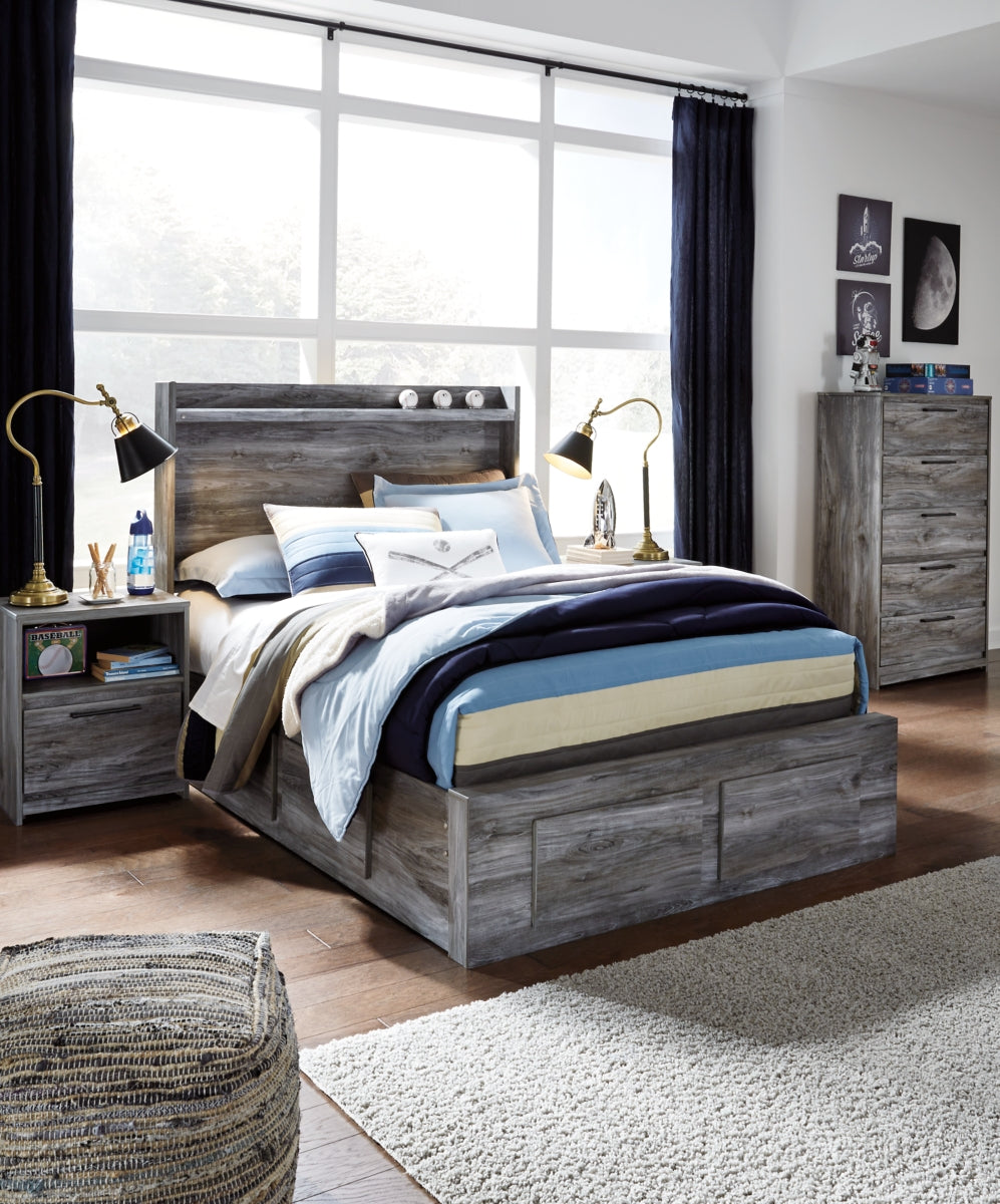 Baystorm Queen Panel Bed with 2 Storage Drawers