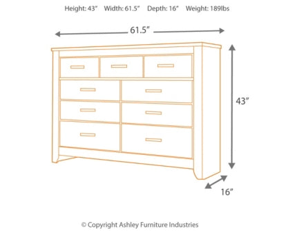 Zelen Queen/Full Panel Headboard Bed with Dresser