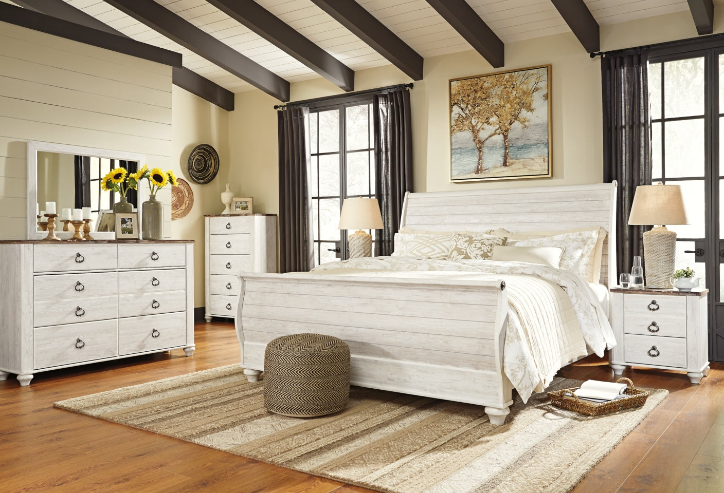 Willowton Queen Sleigh Bed