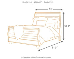 Willowton Queen Sleigh Bed