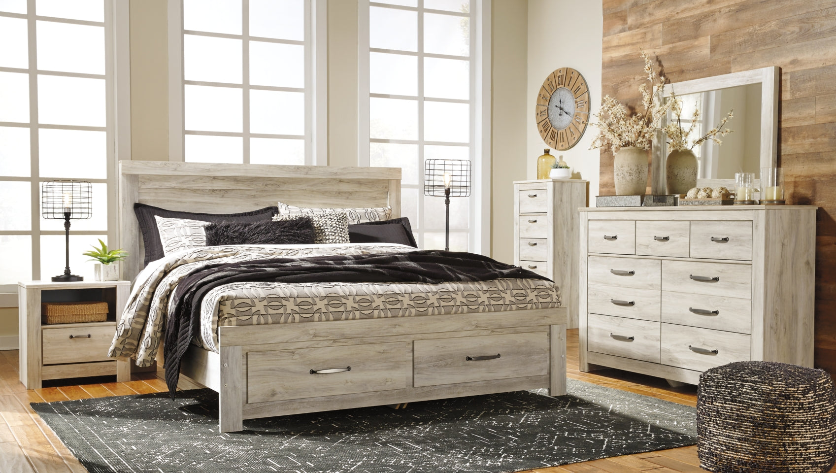 Bellaby Queen Platform Bed with 2 Storage Drawers