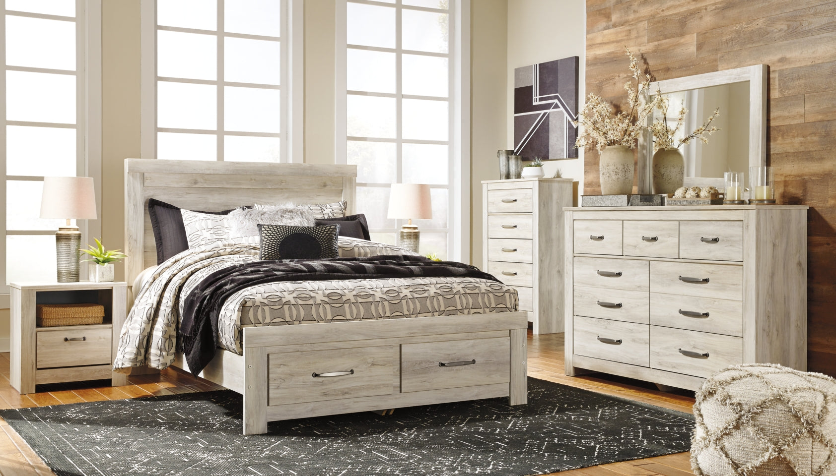 Bellaby Queen Platform Bed with 2 Storage Drawers