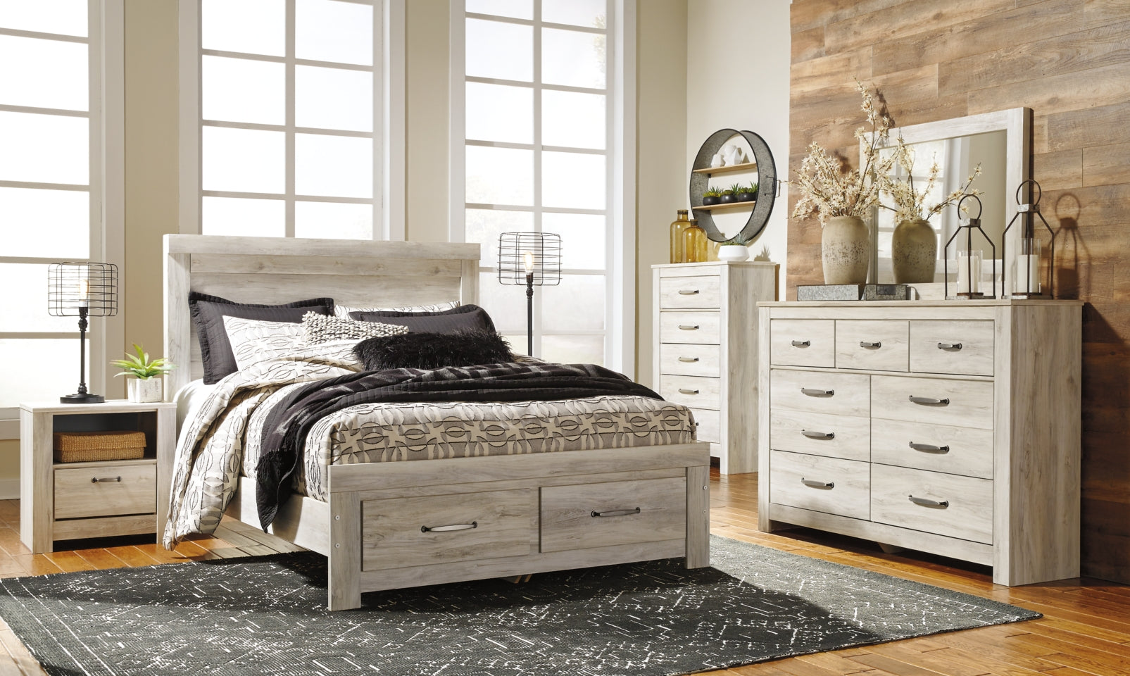 Bellaby Queen Platform Bed with 2 Storage Drawers