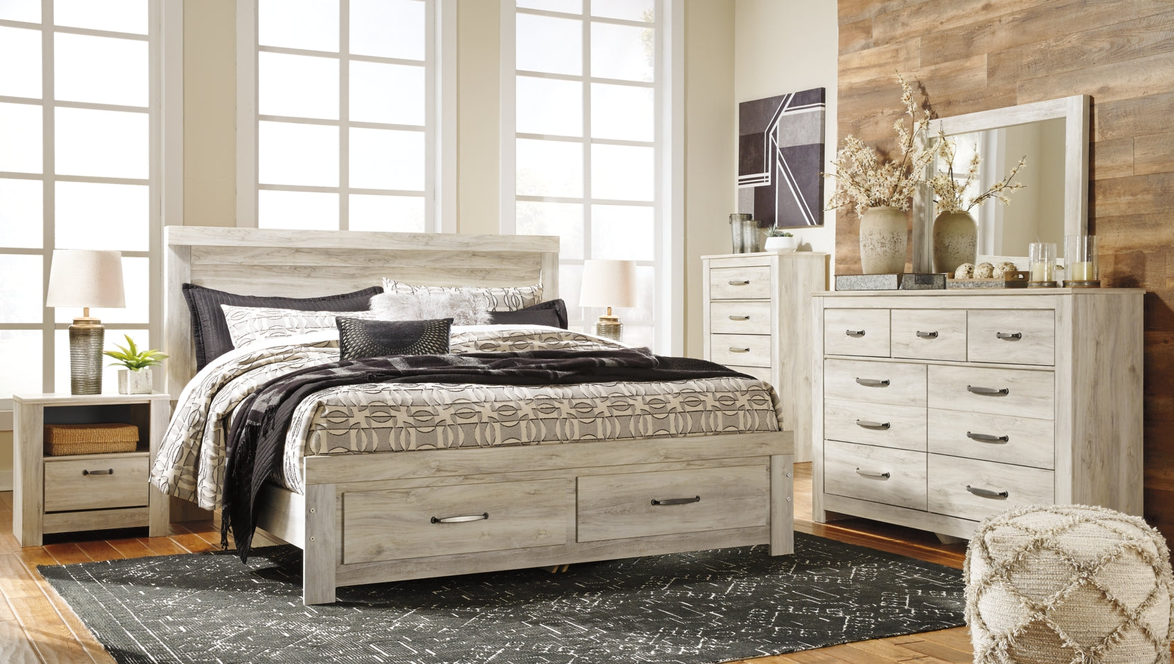 Bellaby Queen Platform Bed with 2 Storage Drawers