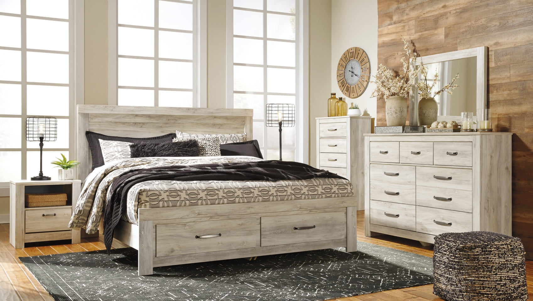 Bellaby Queen Platform Bed with 2 Storage Drawers