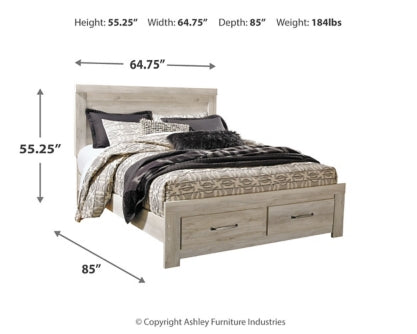 Bellaby Queen Platform Bed with 2 Storage Drawers