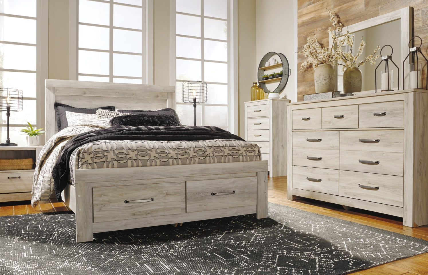 Bellaby Queen Platform Bed with 2 Storage Drawers