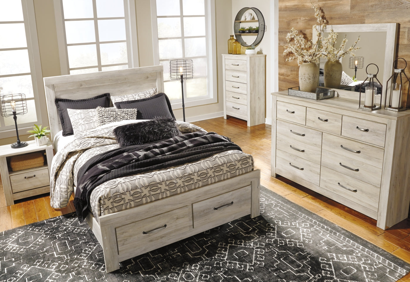 Bellaby Queen Platform Bed with 2 Storage Drawers