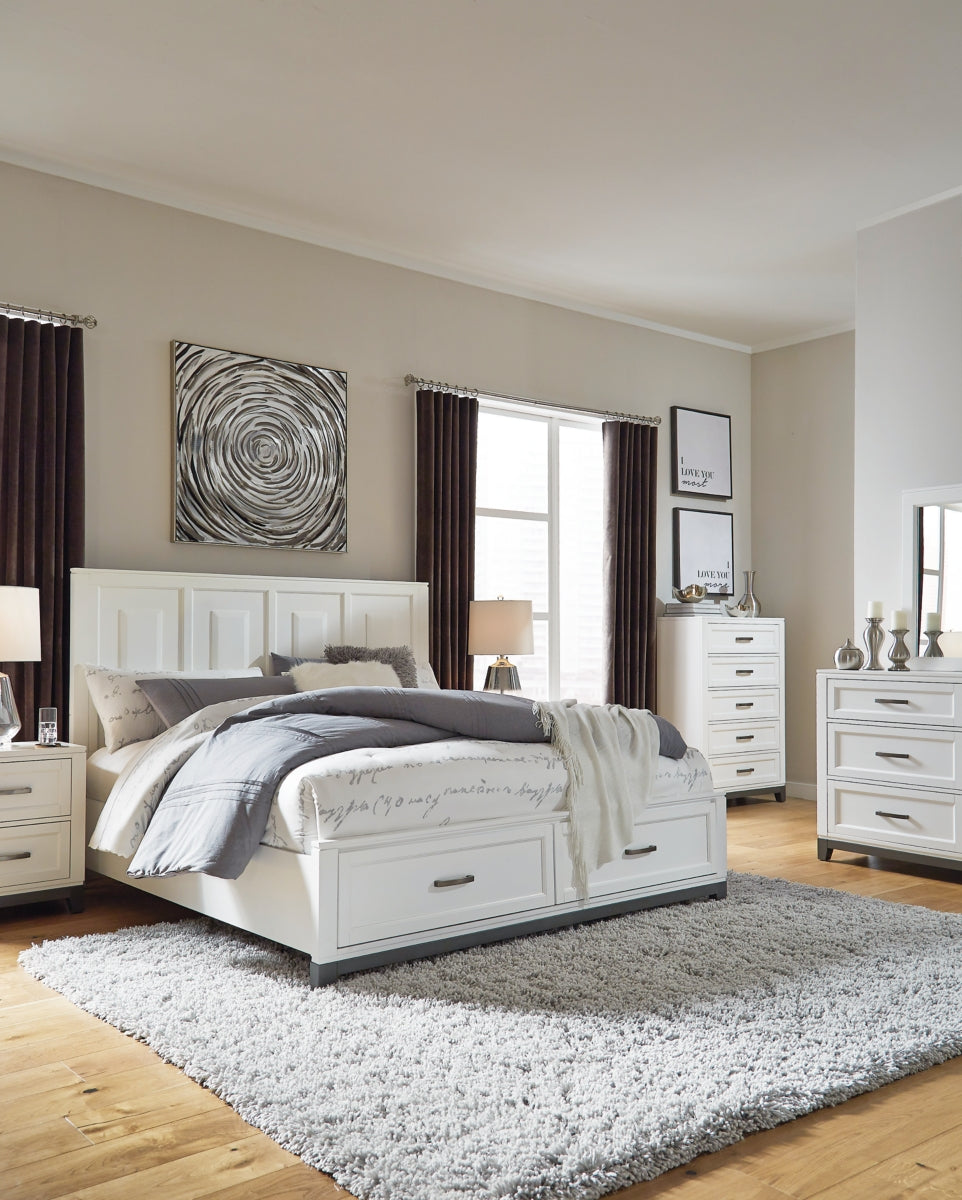 Brynburg Queen Panel Bed with 2 Storage Drawers