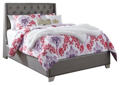 Coralayne Full Upholstered Bed with Mirrored Dresser, Chest and Nightstand - PKG007803