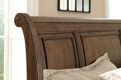 Flynnter Queen Sleigh Bed with 2 Storage Drawers