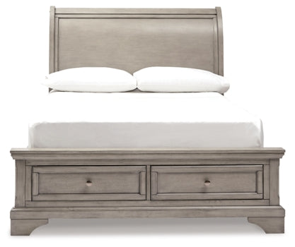 Lettner Queen Sleigh Bed with 2 Storage Drawers