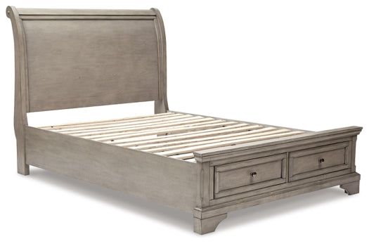 Lettner Queen Sleigh Bed with 2 Storage Drawers