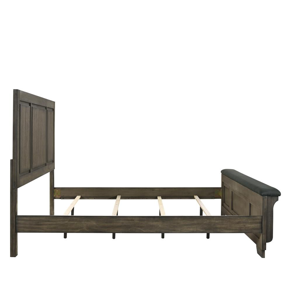 ASHLAND 6/6-6/0 EK/WK FOOTBOARD & SLATS-RUSTIC BROWN