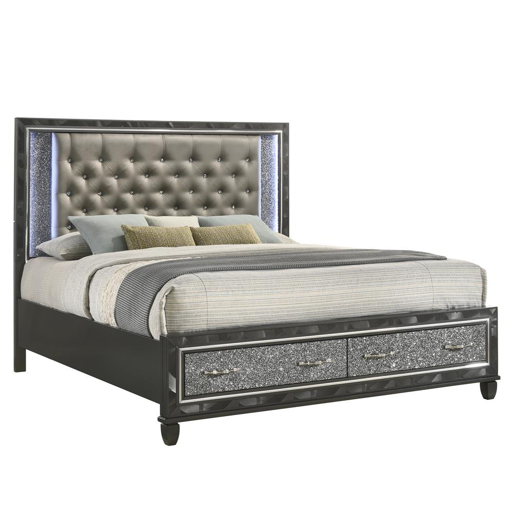 RADIANCE 6/6-6/0 K STORAGE FOOTBOARD & SLATS-BLACK PEARL