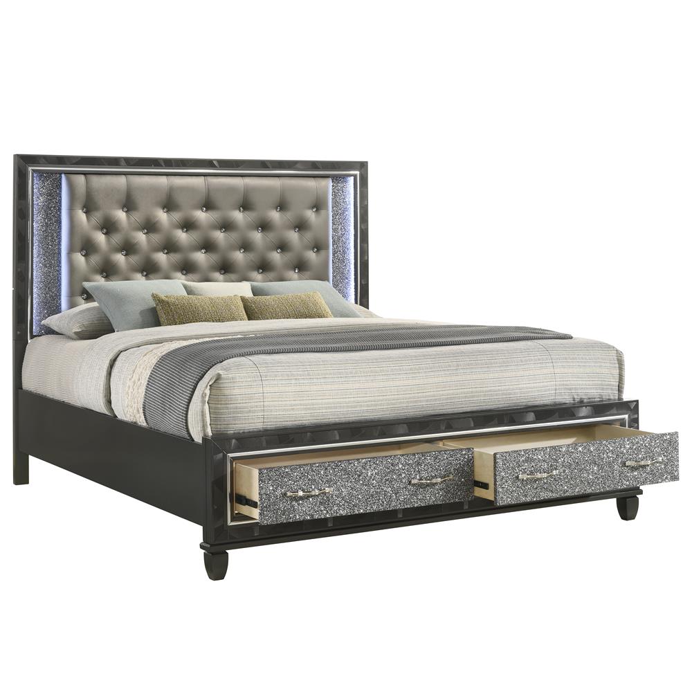 RADIANCE 6/6-6/0 K STORAGE FOOTBOARD & SLATS-BLACK PEARL