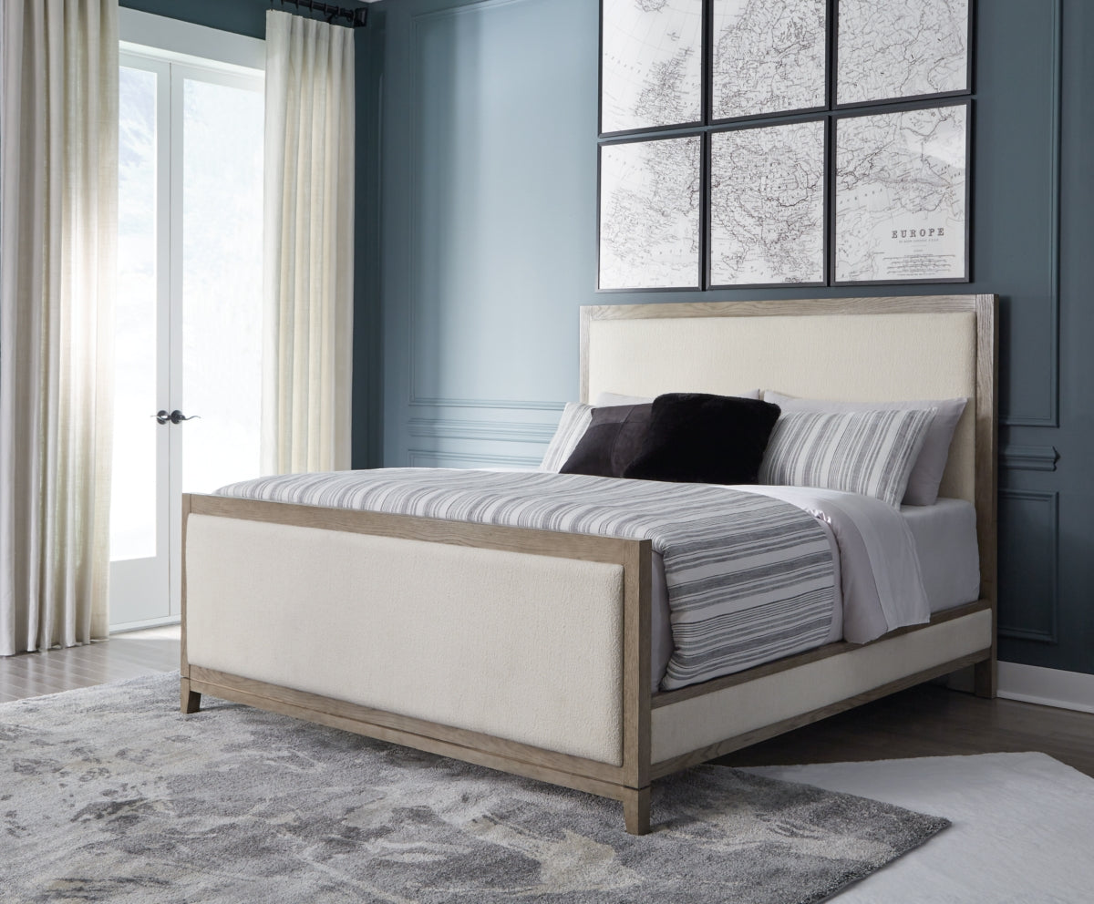 Chrestner King Upholstered Panel Bed