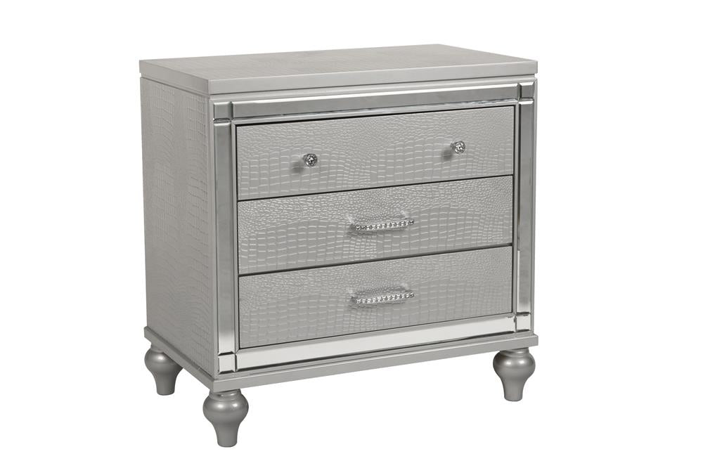 VALENTINO NIGHTSTAND-SILVER