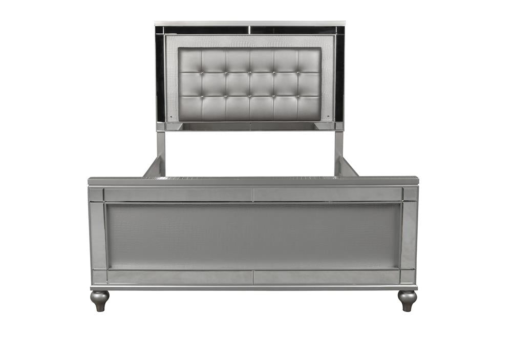 VALENTINO 6/6-6/0 K LIGHTED HEADBOARD-SILVER