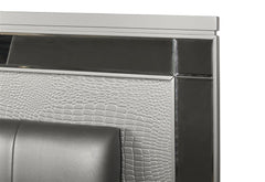 VALENTINO 6/6-6/0 K LIGHTED HEADBOARD-SILVER