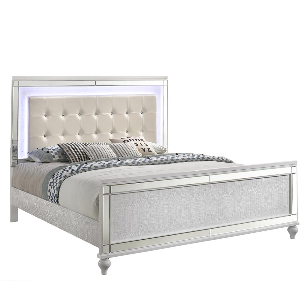 VALENTINO 6/6-6/0 K LIGHTED HEADBOARD-WHITE