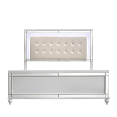 VALENTINO 6/6-6/0 K LIGHTED HEADBOARD-WHITE