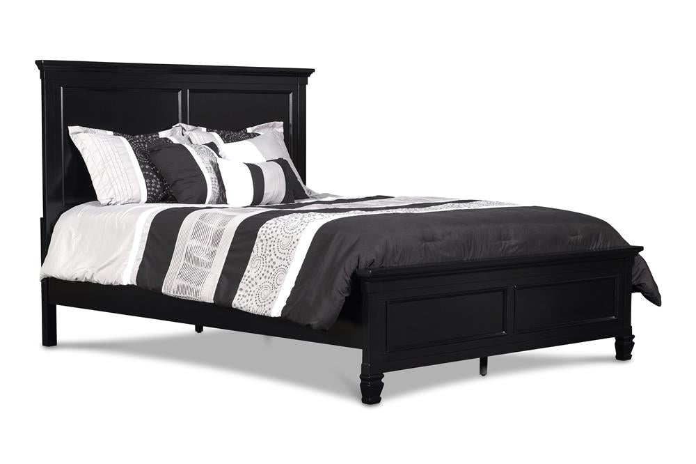 TAMARACK 6/6-6/0 EK/WK HEADBOARD, FOOTBOARD & SLATS- BLACK