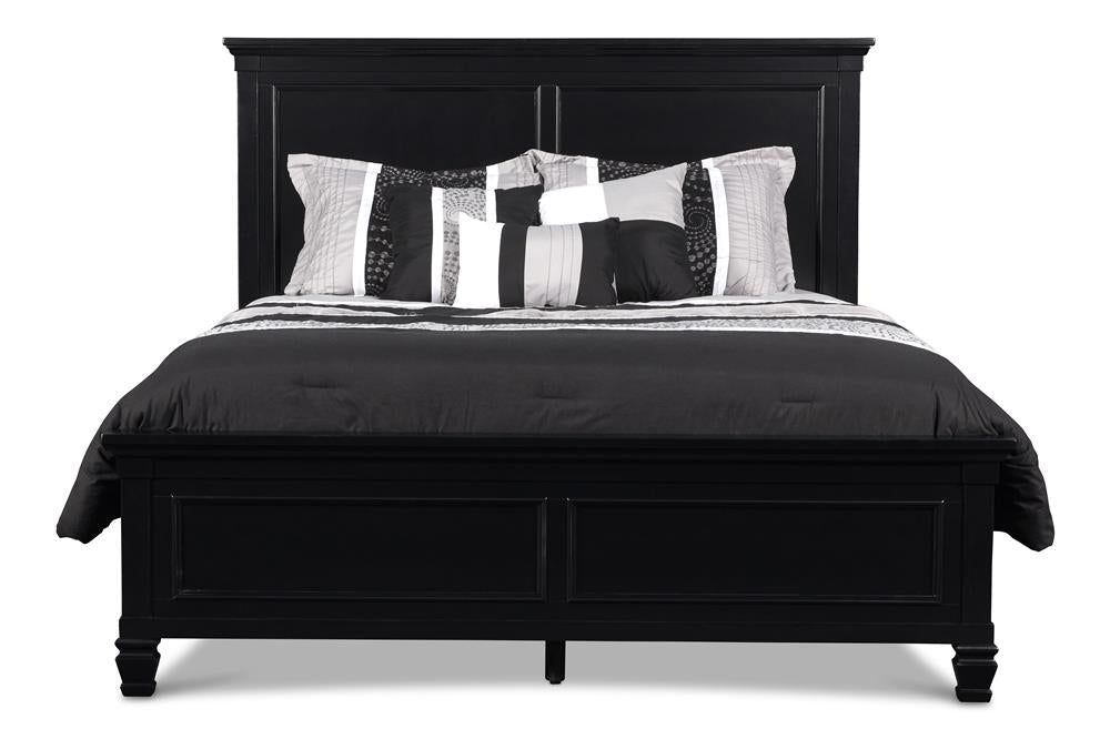 TAMARACK 6/6-6/0 EK/WK HEADBOARD, FOOTBOARD & SLATS- BLACK