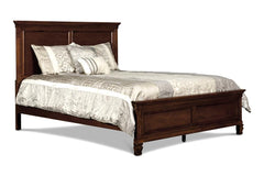 TAMARACK 6/6-6/0 EK HEADBOARD, FOOTBOARD & SLATS- BRN CHERRY