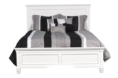 TAMARACK 6/6/6/0 EK/WK HEADBOARD, FOOTBOARD & SLATS- WHITE