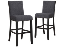 CRISPIN GRANITE GRAY BAR CHAIR- (2/Ctn)