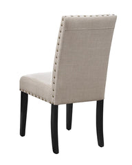 CRISPIN NATURAL BEIGE  DINING CHAIR- (2/Ctn)