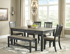 Tyler Creek Dining Table and 4 Chairs and Bench - PKG000400