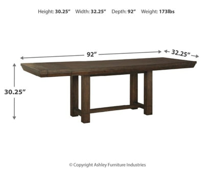 Dellbeck Dining Table and 8 Chairs with Storage