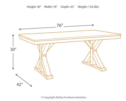 Grindleburg Dining Table and 6 Chairs - PKG002245