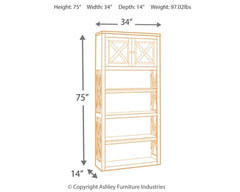 Bolanburg 75" Bookcase - The Bargain Furniture