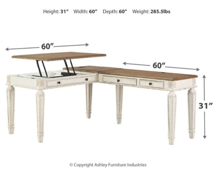 Realyn 2-Piece Home Office Lift Top Desk - The Bargain Furniture