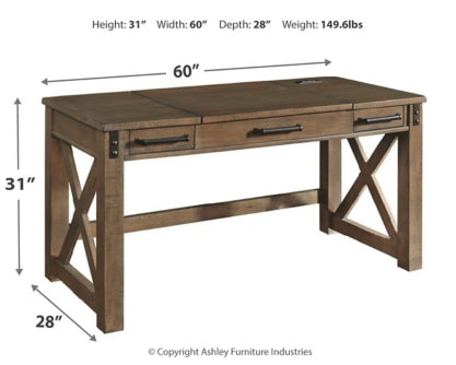 Aldwin Home Office Lift Top Desk - The Bargain Furniture