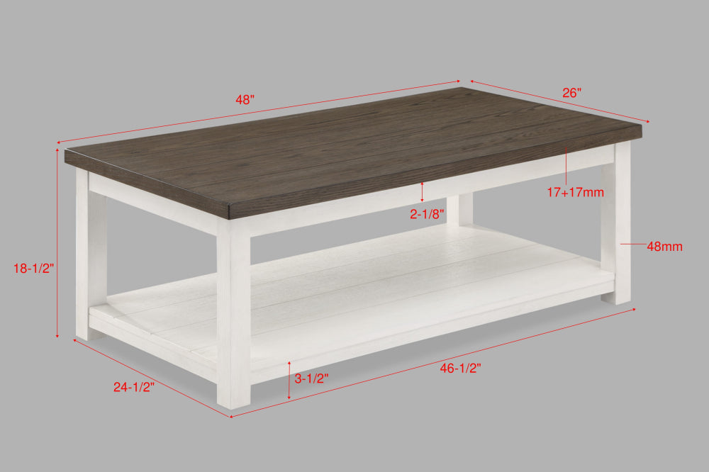 DAKOTA COFFEE TABLE WITH CASTERS