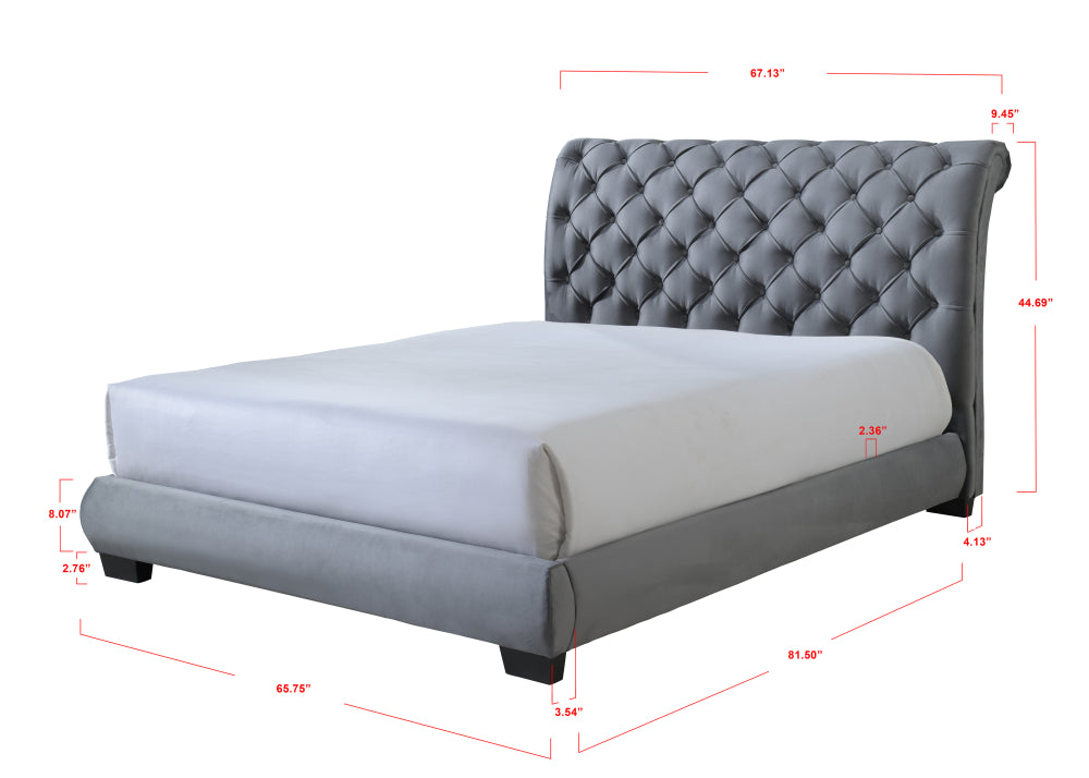 CARLY KING HB/FB PLATFORM BED, CARLY KING/ RAIL