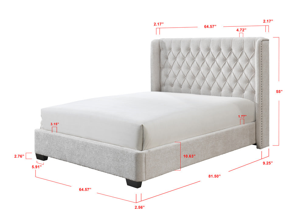 DAPHNE KING HEADBOARD, DAPHNE KING FOOTBOARD, DAPHNE KING/ RAIL