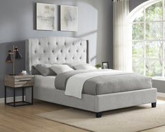 EVA QUEEN HEADBOARD/FOOTBOARD-DOVE, EVA /QUEEN RAIL -GREY