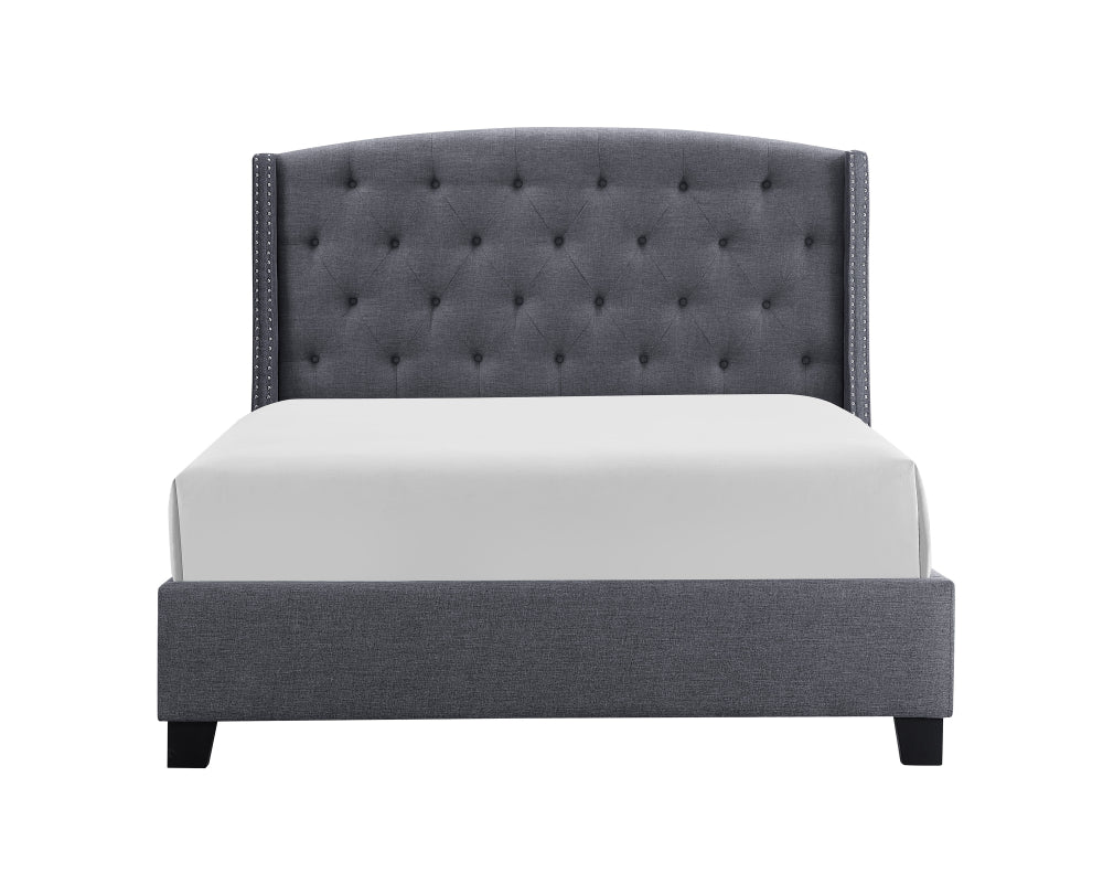 EVA QUEEN HEADBOARD/FOOTBOARD -GREY, EVA /QUEEN RAIL -GREY